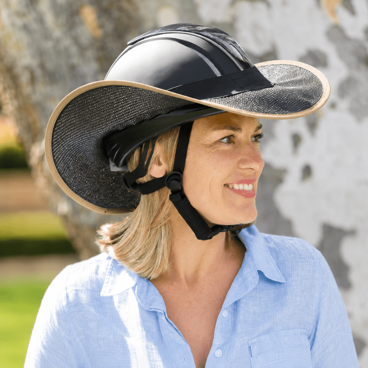 Ultra-Wide Helmet Brim | UPF50+ Sun Protection for Horse Riding