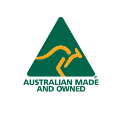 Australian Made and Owned logo