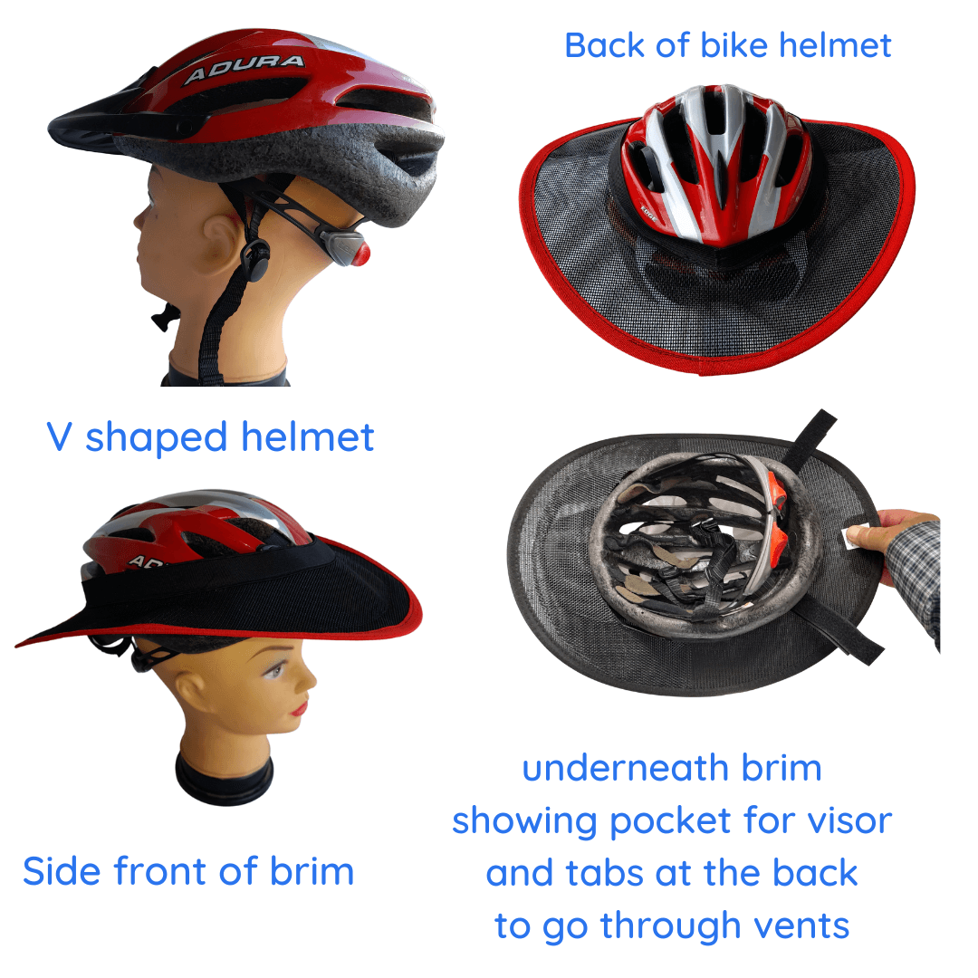 Bicycle helmet sun best sale hat