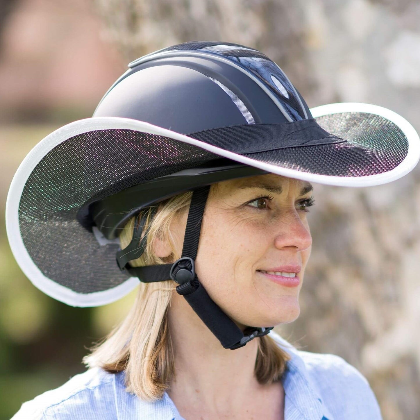 sun-safe-helmet-brim-visor-shade-black- white trim